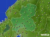 岐阜県のアメダス実況(気温)(2022年08月17日)