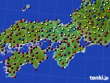 近畿地方のアメダス実況(日照時間)(2022年08月18日)