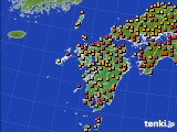 九州地方のアメダス実況(気温)(2022年08月18日)