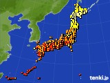 アメダス実況(気温)(2022年08月18日)