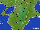 奈良県のアメダス実況(気温)(2022年08月18日)