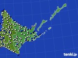 2022年08月20日の道東のアメダス(風向・風速)