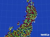 2022年08月21日の東北地方のアメダス(日照時間)