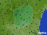 栃木県のアメダス実況(日照時間)(2022年08月21日)