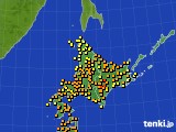 2022年08月21日の北海道地方のアメダス(気温)