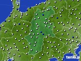 長野県のアメダス実況(風向・風速)(2022年08月21日)