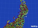 東北地方のアメダス実況(日照時間)(2022年08月22日)