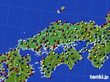 2022年08月22日の中国地方のアメダス(日照時間)