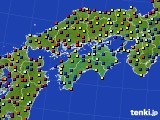四国地方のアメダス実況(日照時間)(2022年08月22日)