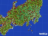 2022年08月22日の関東・甲信地方のアメダス(気温)