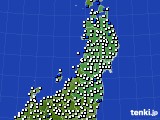 2022年08月23日の東北地方のアメダス(風向・風速)