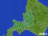 道央のアメダス実況(風向・風速)(2022年08月23日)