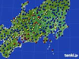 関東・甲信地方のアメダス実況(日照時間)(2022年08月24日)