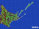 道東のアメダス実況(日照時間)(2022年08月24日)
