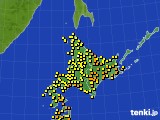 2022年08月24日の北海道地方のアメダス(気温)