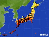 アメダス実況(気温)(2022年08月24日)