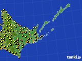道東のアメダス実況(気温)(2022年08月24日)
