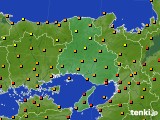 兵庫県のアメダス実況(気温)(2022年08月24日)