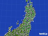 2022年08月24日の東北地方のアメダス(風向・風速)