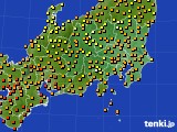 2022年08月25日の関東・甲信地方のアメダス(気温)