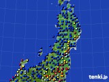 2022年08月27日の東北地方のアメダス(日照時間)