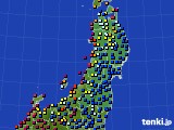 東北地方のアメダス実況(日照時間)(2022年08月28日)
