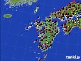 九州地方のアメダス実況(日照時間)(2022年08月28日)