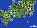 2022年08月28日の東海地方のアメダス(風向・風速)