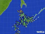 北海道地方のアメダス実況(日照時間)(2022年08月30日)