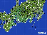 2022年08月31日の東海地方のアメダス(風向・風速)