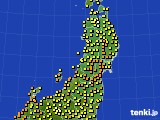 東北地方のアメダス実況(気温)(2022年09月02日)