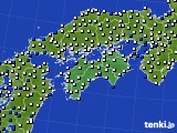 2022年09月04日の四国地方のアメダス(風向・風速)