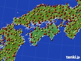 四国地方のアメダス実況(気温)(2022年09月05日)