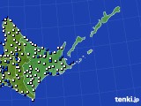 道東のアメダス実況(風向・風速)(2022年09月05日)