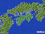 四国地方のアメダス実況(風向・風速)(2022年09月06日)