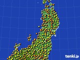 2022年09月07日の東北地方のアメダス(気温)