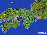 2022年09月10日の近畿地方のアメダス(気温)
