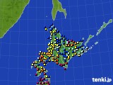 北海道地方のアメダス実況(日照時間)(2022年09月12日)