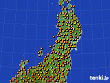 東北地方のアメダス実況(気温)(2022年09月13日)