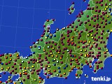 2022年09月14日の北陸地方のアメダス(日照時間)