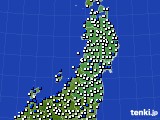 東北地方のアメダス実況(風向・風速)(2022年09月14日)