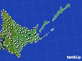 道東のアメダス実況(風向・風速)(2022年09月17日)