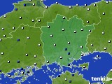 岡山県のアメダス実況(風向・風速)(2022年09月17日)