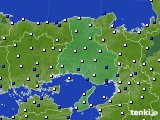 2022年09月18日の兵庫県のアメダス(風向・風速)