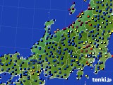 2022年09月19日の北陸地方のアメダス(日照時間)