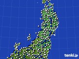 東北地方のアメダス実況(風向・風速)(2022年09月19日)