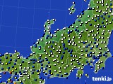 北陸地方のアメダス実況(風向・風速)(2022年09月19日)