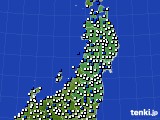 東北地方のアメダス実況(風向・風速)(2022年09月20日)