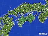 2022年09月20日の四国地方のアメダス(風向・風速)