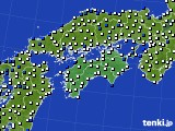 2022年09月21日の四国地方のアメダス(風向・風速)